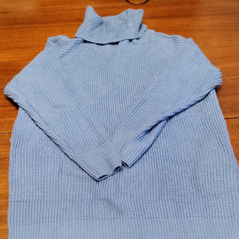 Light Blue Turtleneck Sweater